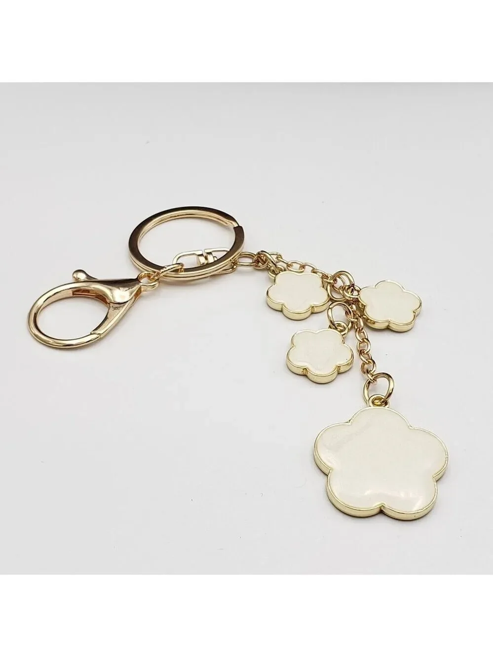 Authentic Louis Vuitton Lock & Key with Unbranded Flower Charm, Keychain